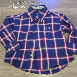 Wrangler Kids Plaid Shirt - Blue and Red